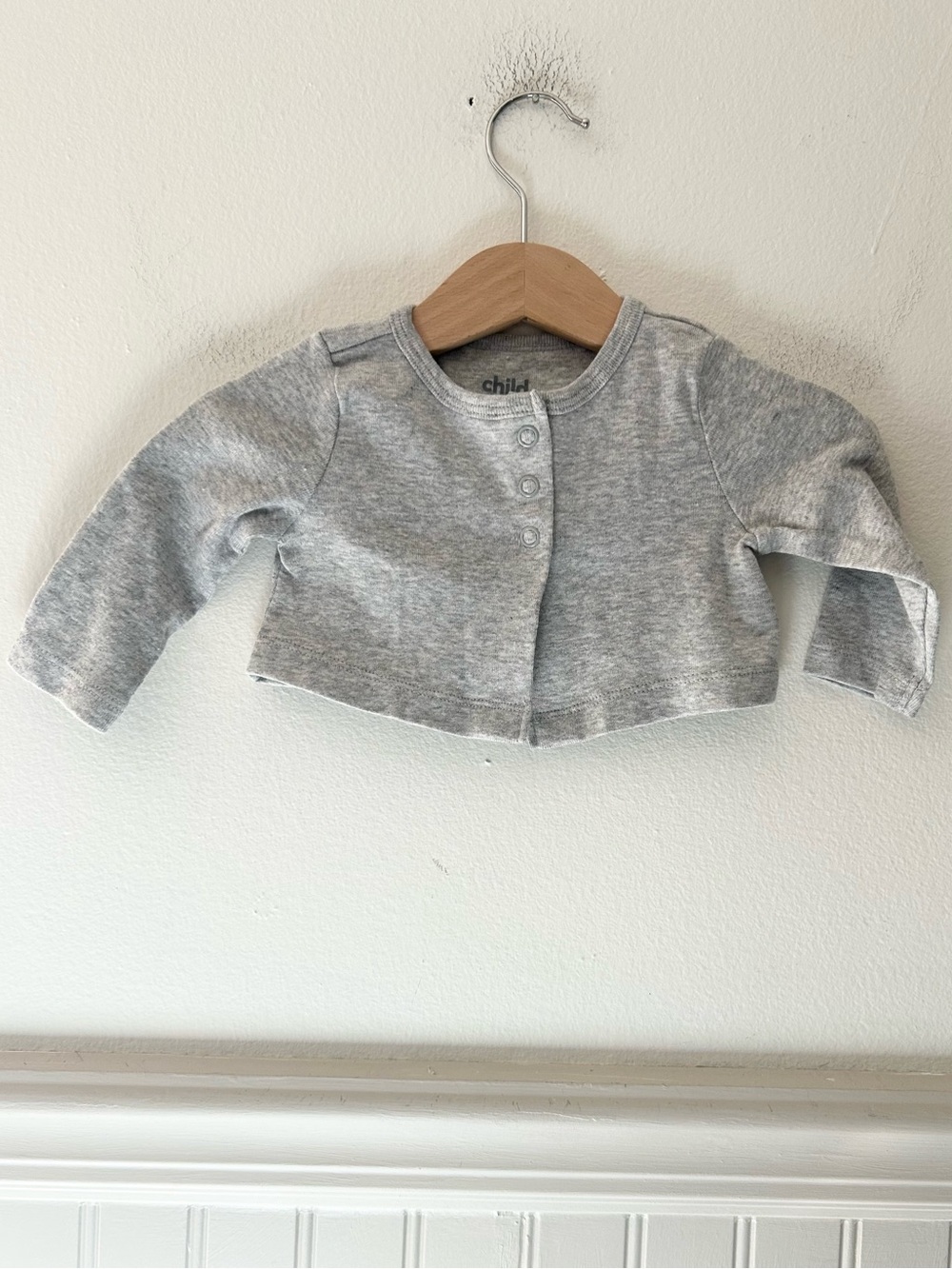Carter's 0-3 Months Light Gray Baby Snap Cardigan
